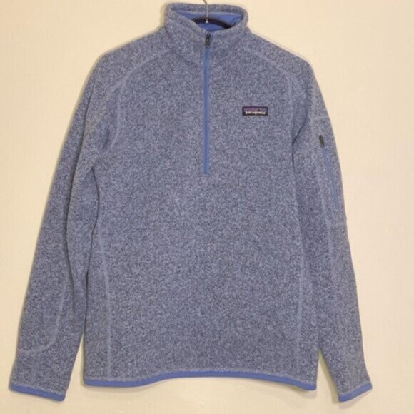 Patagonia Better Sweater Jacket Women Medium Lavender LVBL Quarter Zip 2019 $139 - Picture 1 of 11